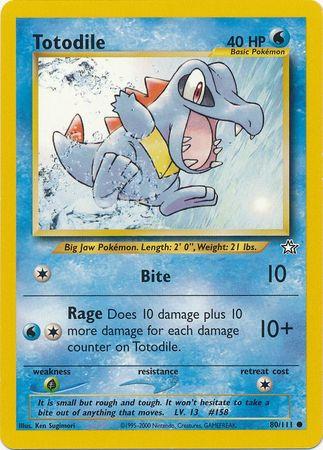 Totodile (80) (80) 080 - Unlimited Neo Genesis - Common