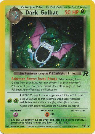 Dark Golbat (7) (7) 007 - Unlimited Holofoil Team Rocket - Holo Rare