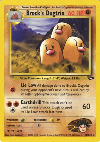 Brock's Dugtrio 022 - Unlimited Gym Challenge - Rare
