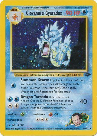 Giovanni's Gyarados - Unlimited Holofoil Gym Challenge - Holo Rare