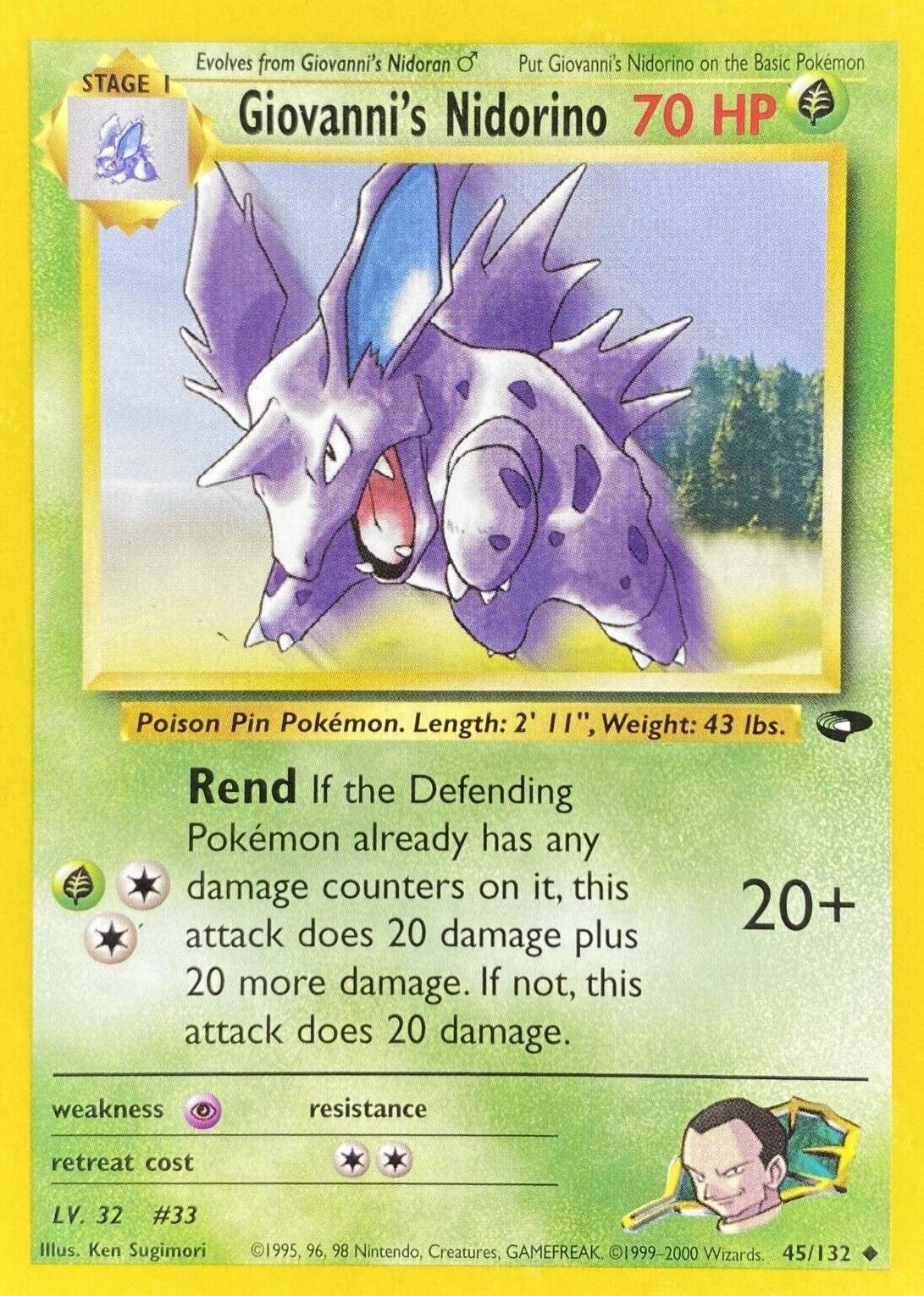 Giovanni's Nidorino 045 - Unlimited Gym Challenge - Uncommon