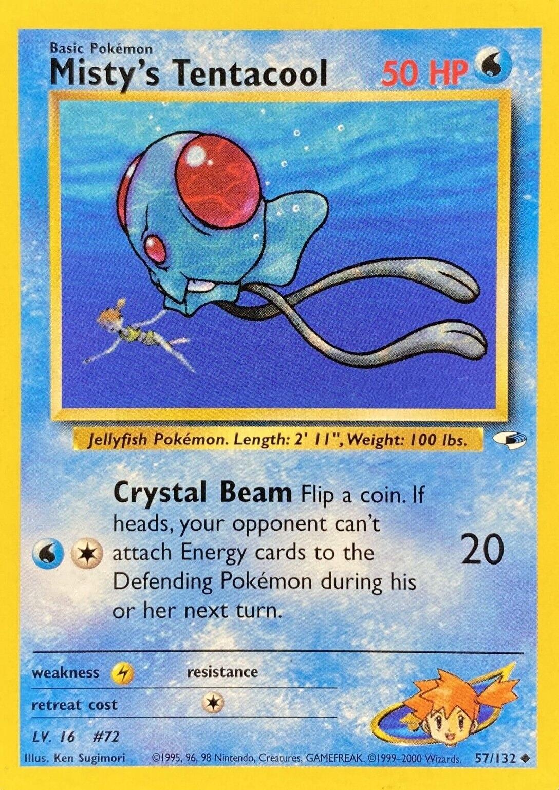 Misty's Tentacool (57) (57) 057 - Unlimited Gym Heroes - Uncommon
