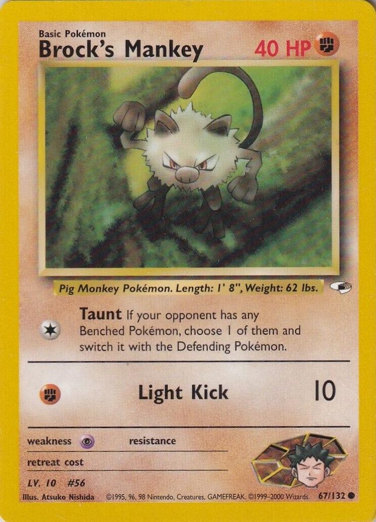 Brock's Mankey (67) (67) 067 - Unlimited Gym Heroes - Common