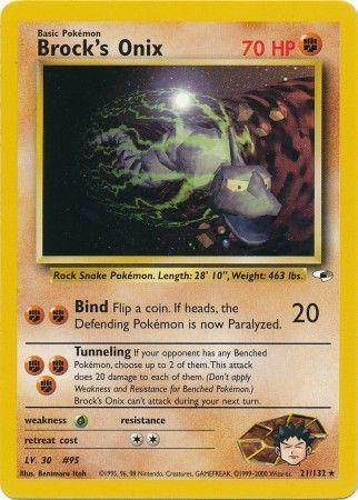 Brock's Onix (21) (21) 021 - Unlimited Gym Heroes - Rare