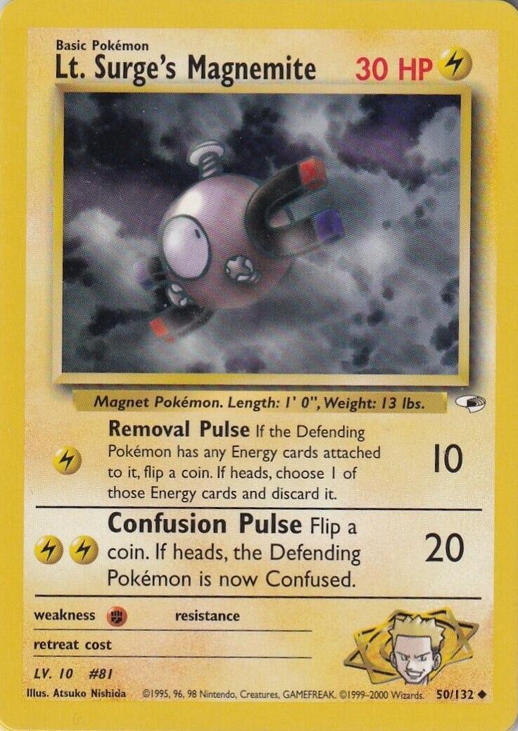 Lt. Surge's Magnemite (50) (50) 050 - Unlimited Gym Heroes - Uncommon
