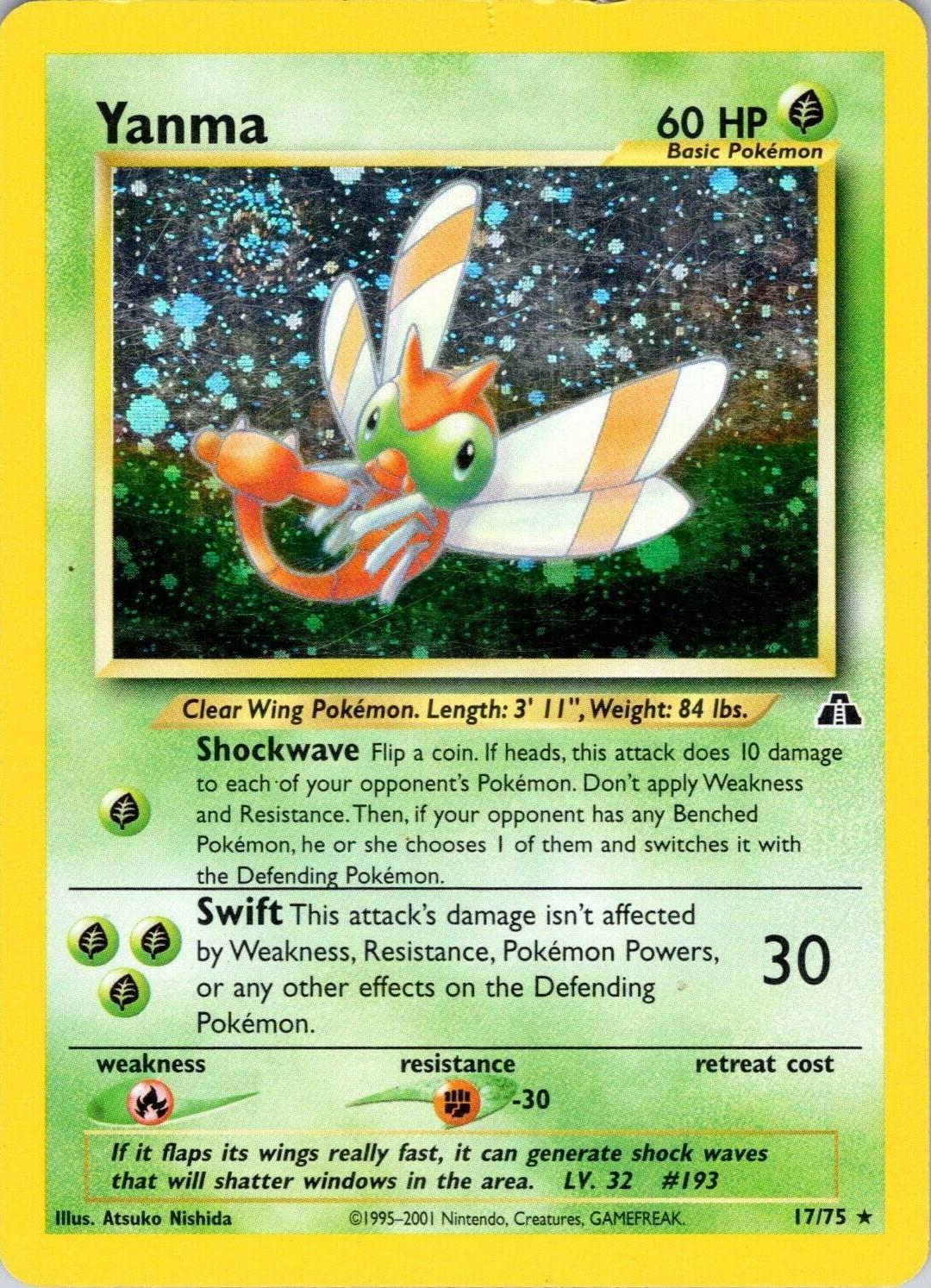 Yanma (17)/75 - Unlimited Holofoil Neo Discovery - Holo Rare