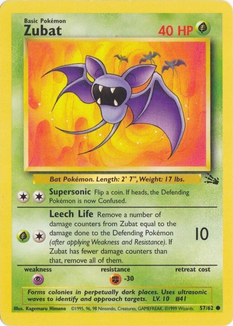 Zubat 057 - Unlimited Fossil - Common
