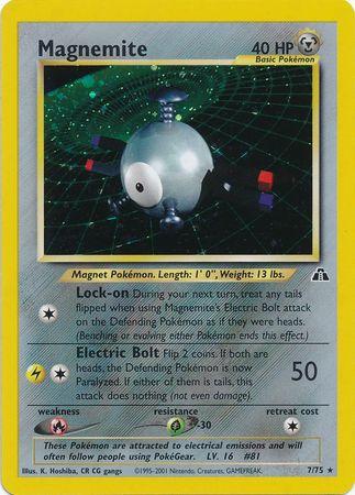 Magnemite (7)/75 - Unlimited Holofoil Neo Discovery - Holo Rare