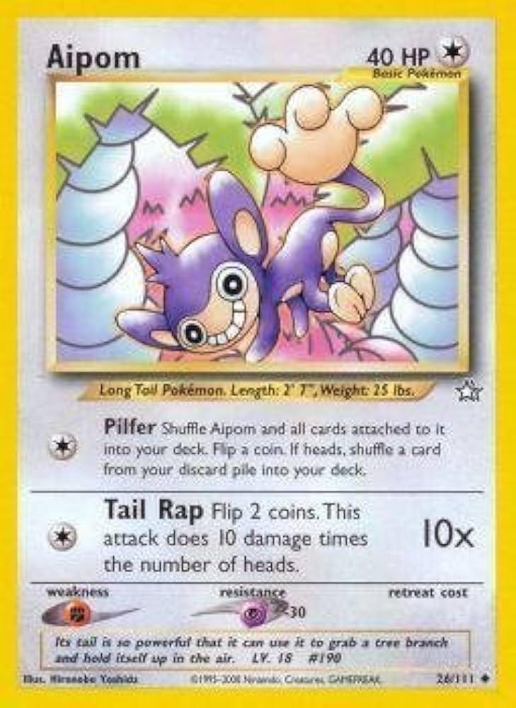 Aipom 026 - Unlimited Neo Genesis - Uncommon
