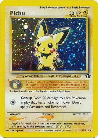 Pichu 012 - Unlimited Holofoil Neo Genesis - Holo Rare