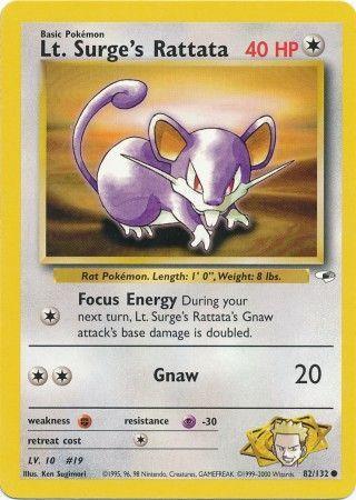 Lt. Surge's Rattata 082 - Unlimited Gym Heroes - Common