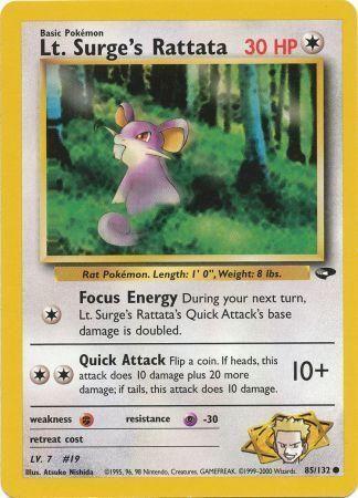 Lt. Surge's Rattata 085 - Unlimited Gym Challenge - Common
