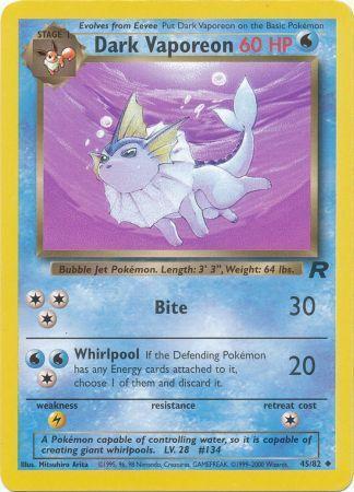 Dark Vaporeon 045 - Unlimited Team Rocket - Uncommon