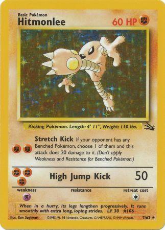 Hitmonlee (7) (7) 007 - Unlimited Holofoil Fossil - Holo Rare