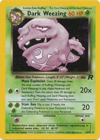 Dark Weezing (14) (14) 014 - Unlimited Holofoil Team Rocket - Holo Rare