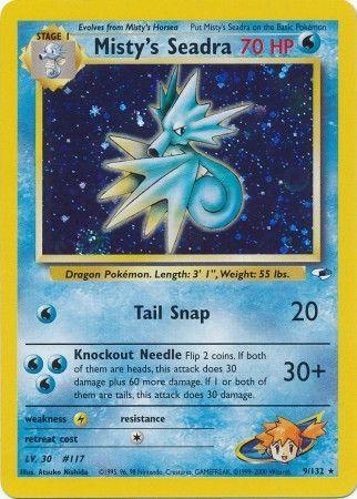 Misty's Seadra 009 - Unlimited Holofoil Gym Heroes - Holo Rare