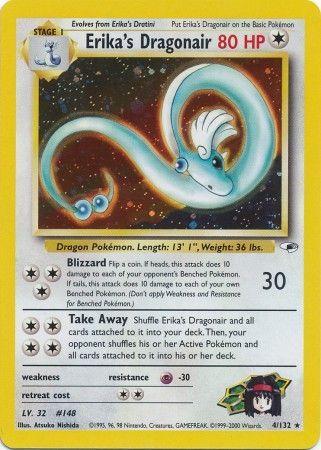 Erika's Dragonair 004 - Unlimited Holofoil Gym Heroes - Holo Rare