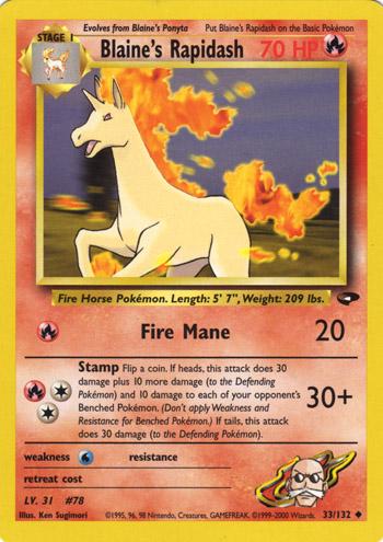 Blaine's Rapidash 033 - Unlimited Gym Challenge - Uncommon