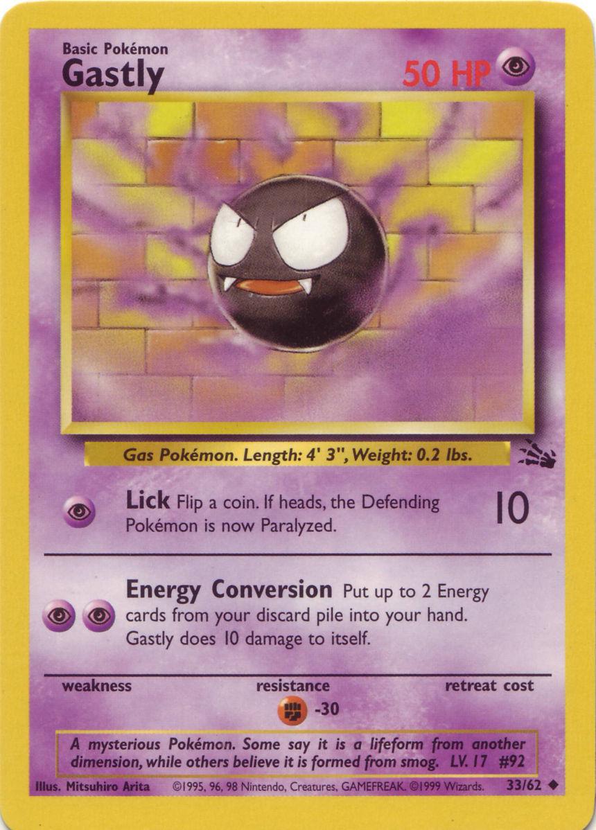 Gastly 033 - Unlimited Fossil - Uncommon