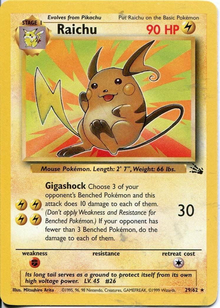 Raichu (29) (29) 029 - Unlimited Fossil - Rare