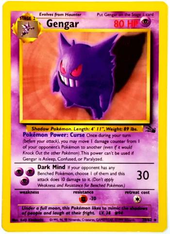 Gengar (20) (20) 020 - Unlimited Fossil - Rare