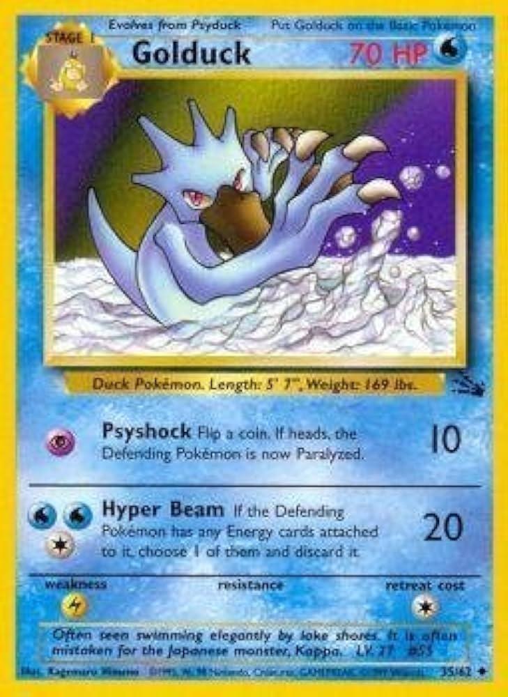 Golduck 035 - Unlimited Fossil - Uncommon