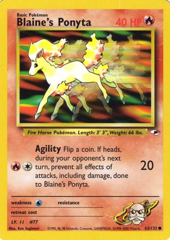 Blaine's Ponyta 063 - Unlimited Gym Heroes - Common