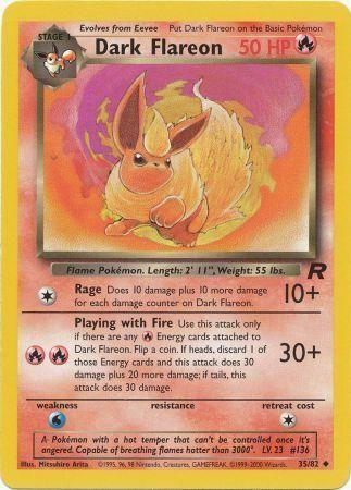 Dark Flareon 035 - Unlimited Team Rocket - Uncommon