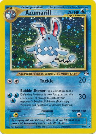 Azumarill 002 - Unlimited Holofoil Neo Genesis - Holo Rare