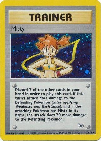 Misty (18) (18) 018 - Unlimited Holofoil Gym Heroes - Holo Rare