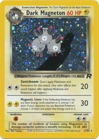 Dark Magneton (11) (11) 011 - Unlimited Holofoil Team Rocket - Holo Rare