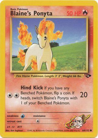 Blaine's Ponyta 064 - Unlimited Gym Challenge - Common