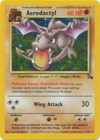 Aerodactyl (1) (1) 001 - Unlimited Holofoil Fossil - Holo Rare