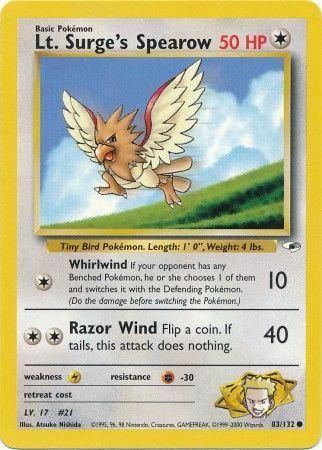 Lt. Surge's Spearow (83) (83) 083 - Unlimited Gym Heroes - Common