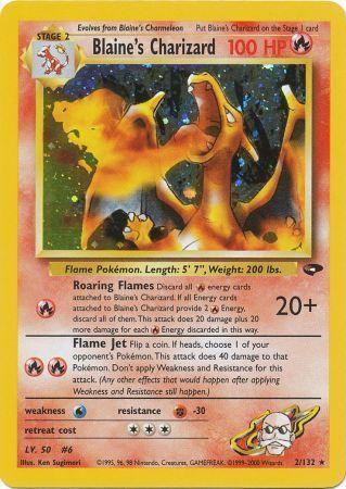 Blaine's Charizard/132 - Unlimited Holofoil Gym Challenge - Holo Rare