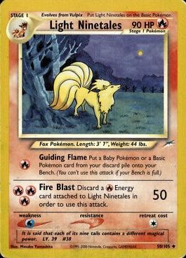 Light Ninetales 050 - Unlimited Neo Destiny - Uncommon