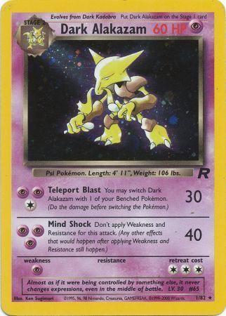 Dark Alakazam (1) (1) 001 - Unlimited Holofoil Team Rocket - Holo Rare