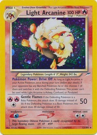 Light Arcanine - Unlimited Holofoil Neo Destiny - Holo Rare