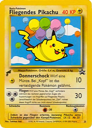 Pikachu (Flying) 025 Pikachu World Collection Promos - Promo