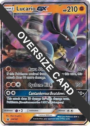 Lucario GX - SM100 - Holofoil Jumbo Cards - Promo
