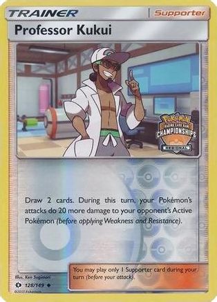 Professor Kukui - 128/149 (Regional Championships)/149 - Reverse Holofoil League & Championship Cards - Promo