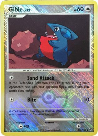 Gible - 106/147 (Championship Promo)/147 - Reverse Holofoil League & Championship Cards - Promo