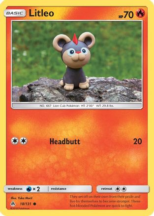 Litleo 018 - Reverse Holofoil SM Forbidden Light - Common