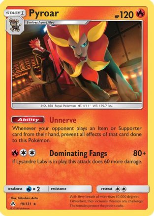 Pyroar - Reverse Holofoil SM Forbidden Light - Holo Rare