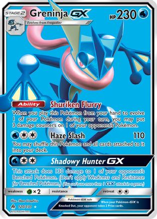 Greninja GX (Full Art) - Holofoil SM Forbidden Light - Ultra Rare