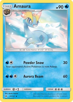 Amaura 027 - Reverse Holofoil SM Forbidden Light - Uncommon