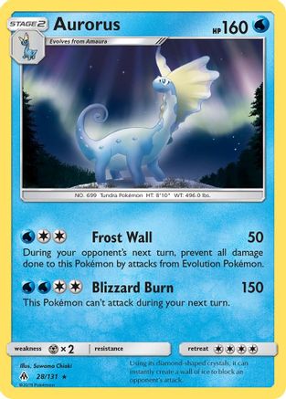 Aurorus 028 - Reverse Holofoil SM Forbidden Light - Holo Rare