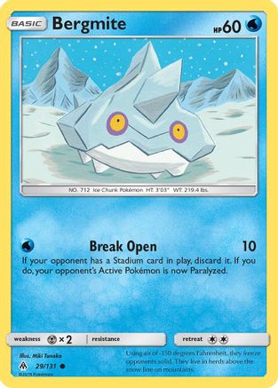 Bergmite - Reverse Holofoil SM Forbidden Light - Common