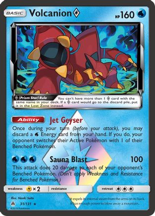Volcanion Prism Star 031 - Holofoil SM Forbidden Light - Prism Rare