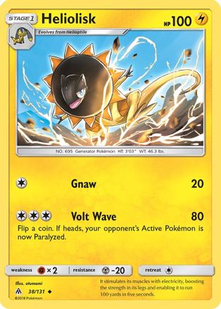 Heliolisk - Reverse Holofoil SM Forbidden Light - Uncommon